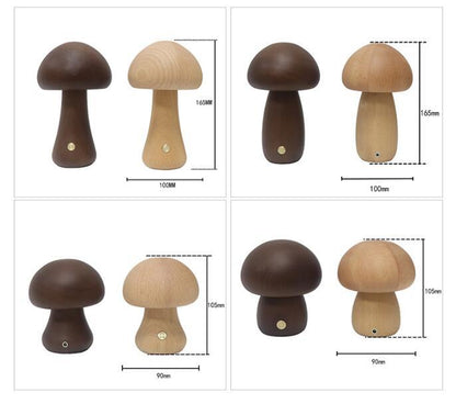 Wooden Home Decoration Mushroom Lamp