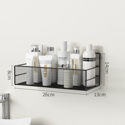 Wall-Mounted Bathroom Shelf No Drill - Bathroom Shampoo Organizer  - Toilet Accessories