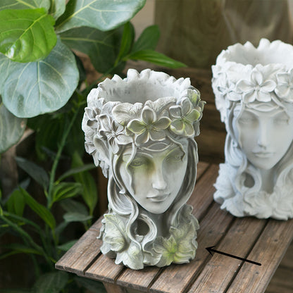 Goddess Figurine Art Resin Plant Flower Pot - Asthetic & Nordic Style Flower Pot