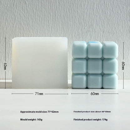 Aromatherapy Candle Mould Striped Cylinder Epoxy Plaster Decoration Geometric Cylinder