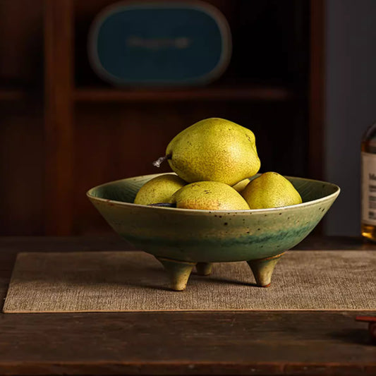 Coarse Pottery Fruit Plate - Household Bowl - Japanese Style