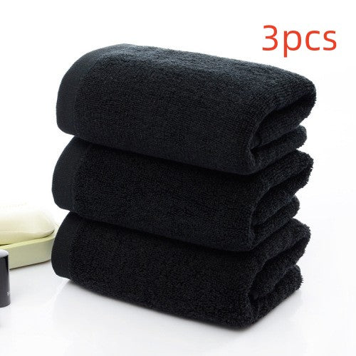 Minimal Luxury Full Black Cotton Towels - 21 Strands of Black Cotton Towels